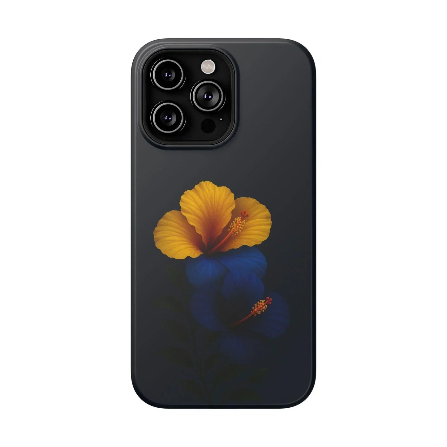 Elegant hibiscus phone case Impact-Resistant Cases for iPhone 12-16 and Samsung Galaxy S21-S22 Models - KarArmDesign