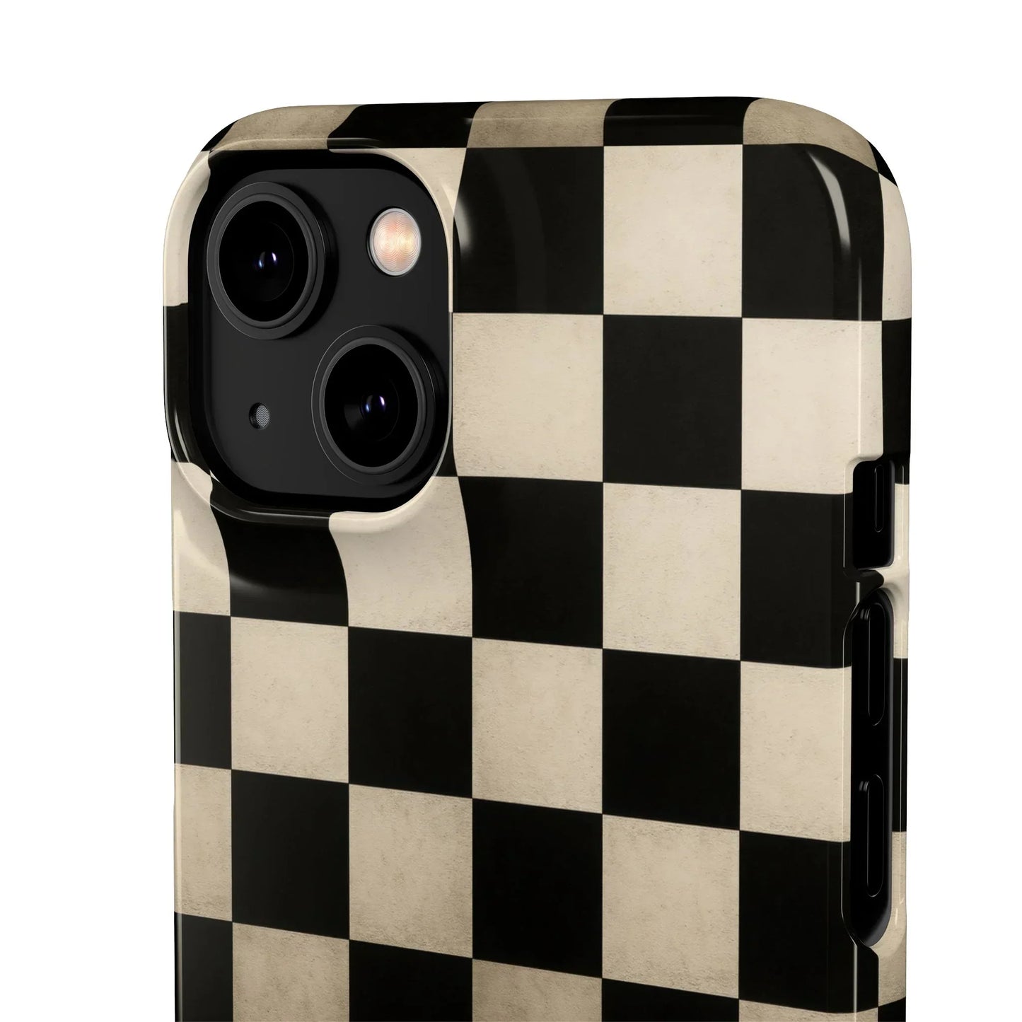 Stylish Matte Checker Phone Case for iPhone 7-16 and Samsung Galaxy S10-S24 Models - KarArmDesign