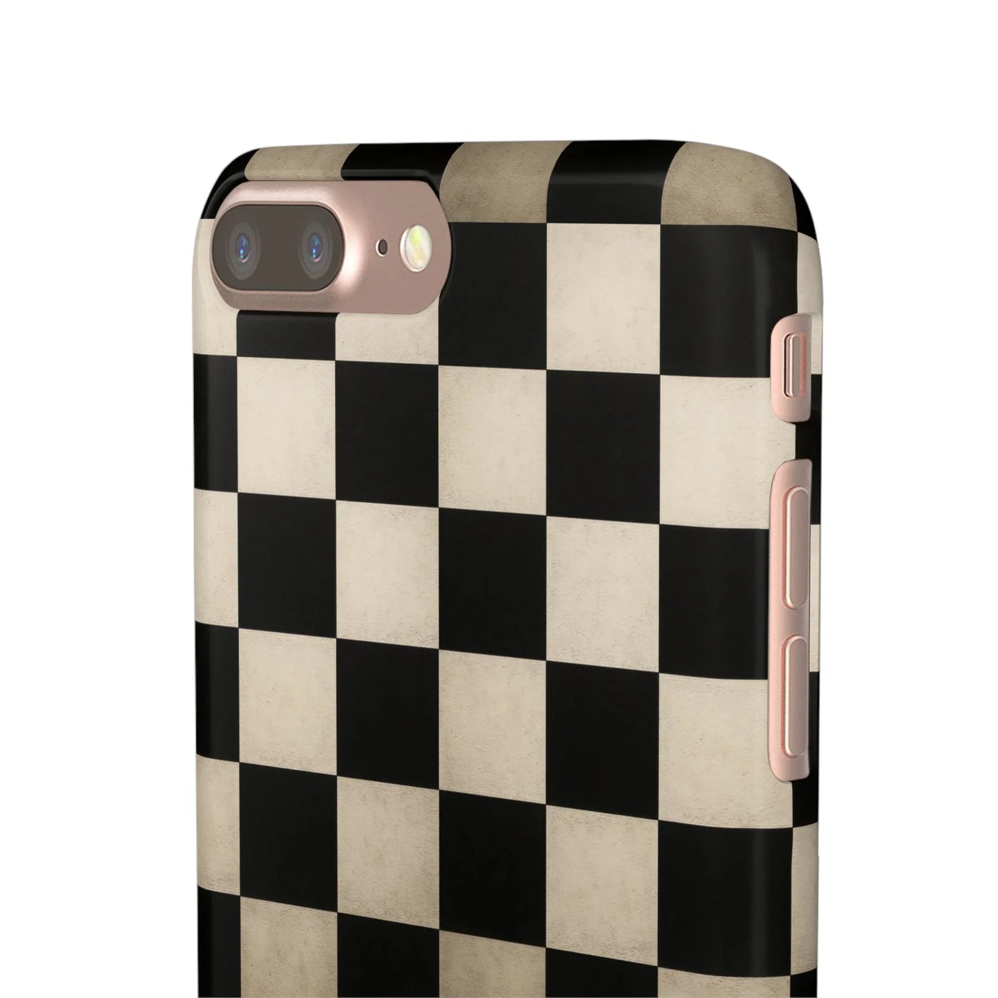 Stylish Matte Checker Phone Case for iPhone 7-16 and Samsung Galaxy S10-S24 Models - KarArmDesign