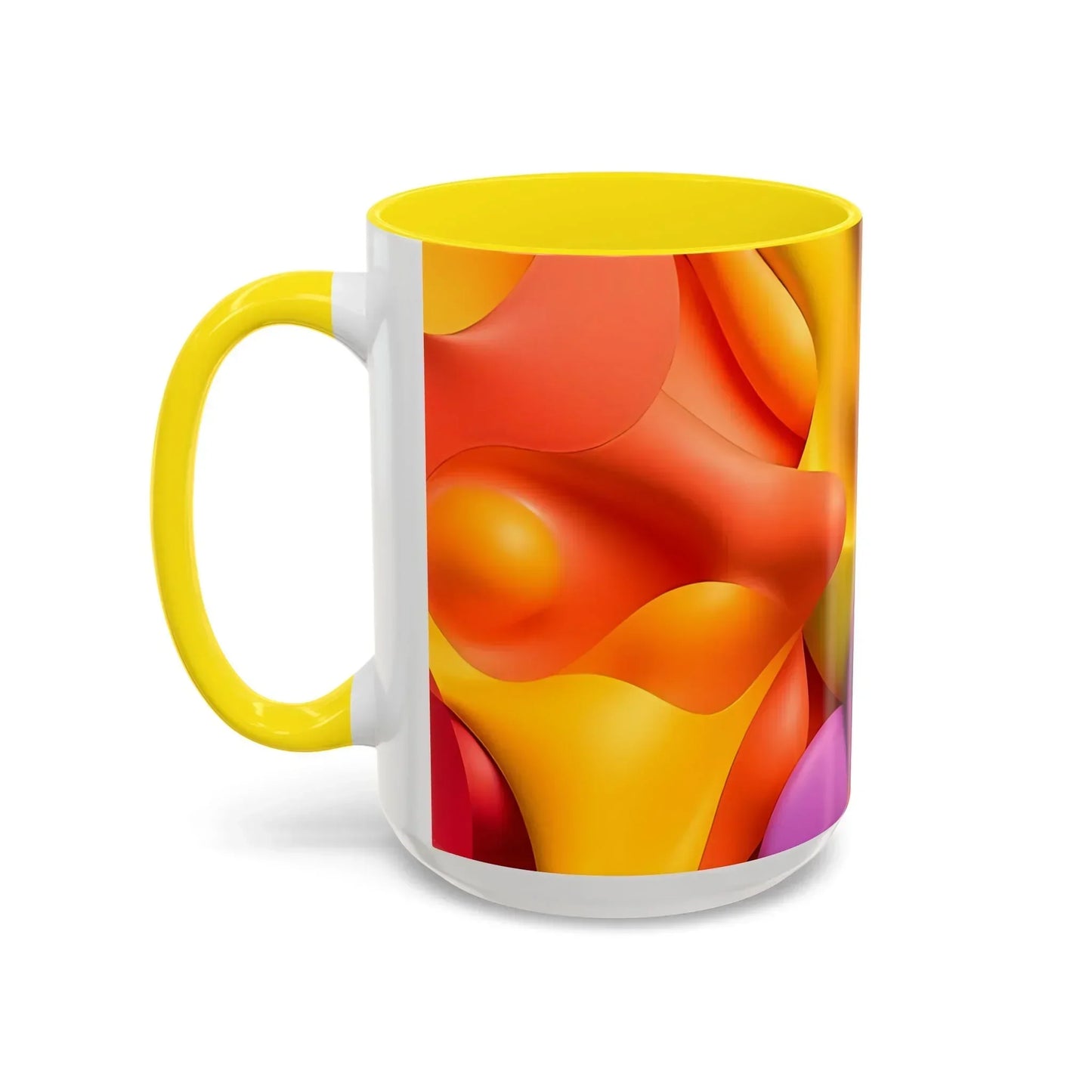 Bold Geometric Accent Coffee Ceramic Mug - KarArmDesign