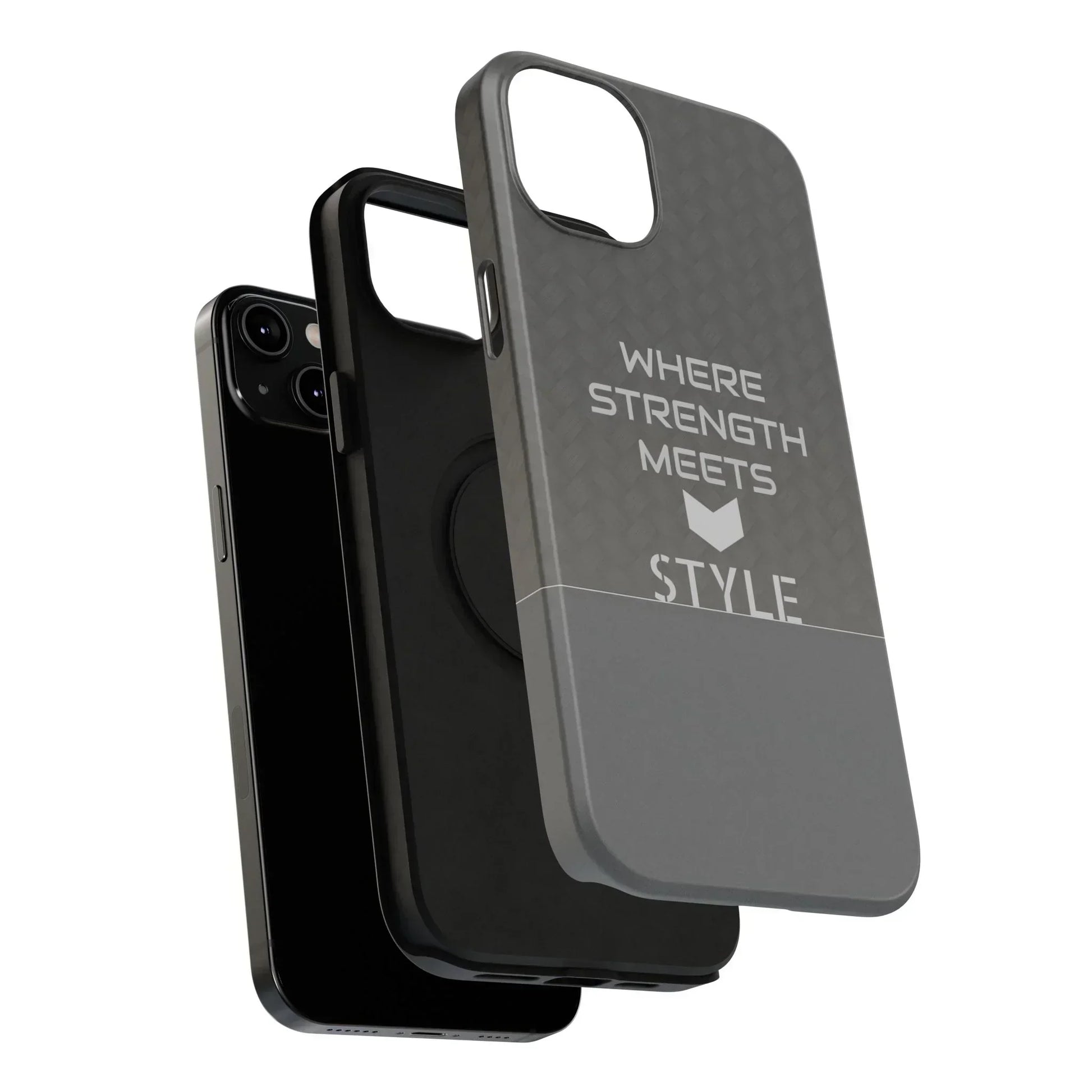 Gray Carbon Phone Case for iPhone 12-16 and Galaxy S21-S22 Models - KarArmDesign