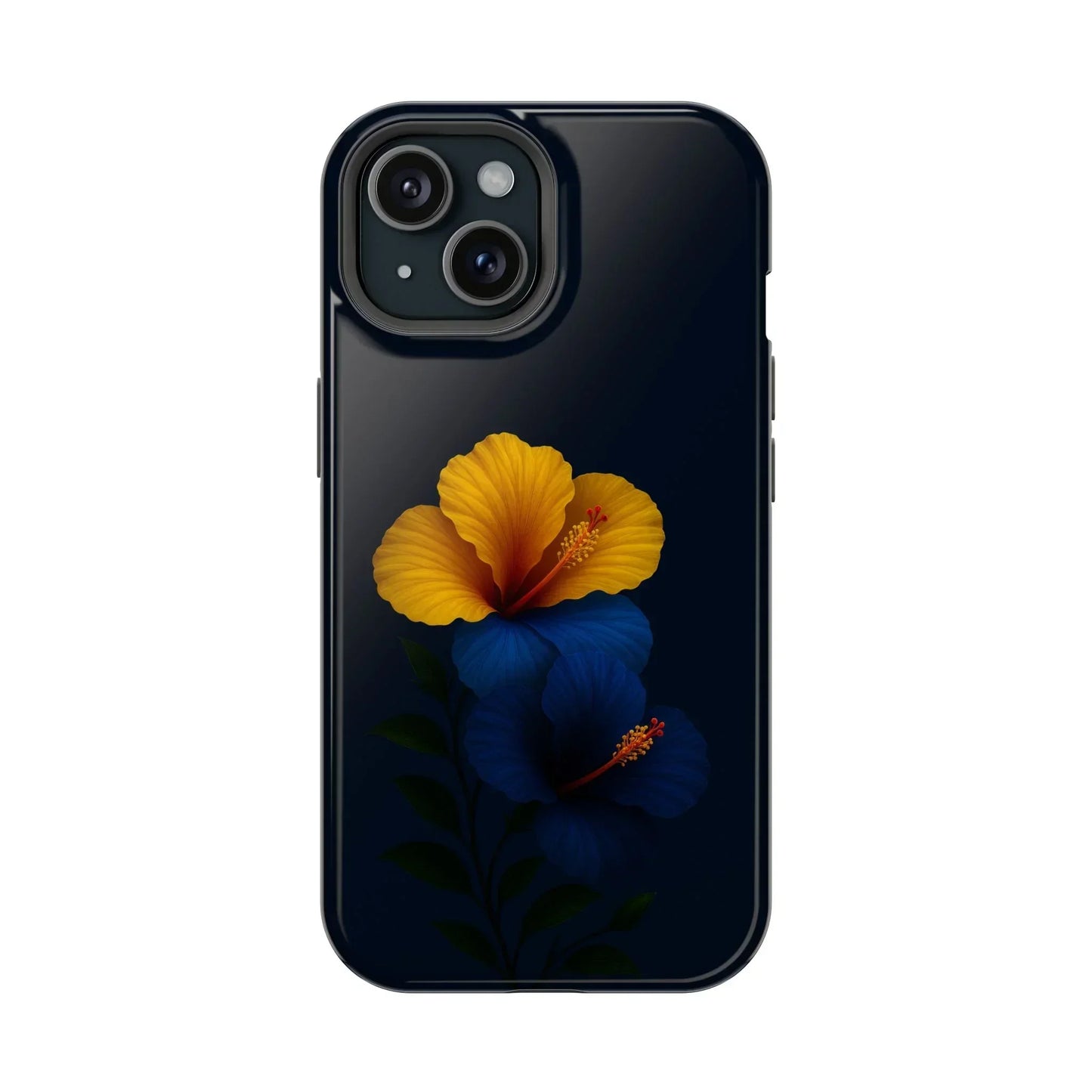 Elegant hibiscus phone case Impact-Resistant Cases for iPhone 12-16 and Samsung Galaxy S21-S22 Models - KarArmDesign