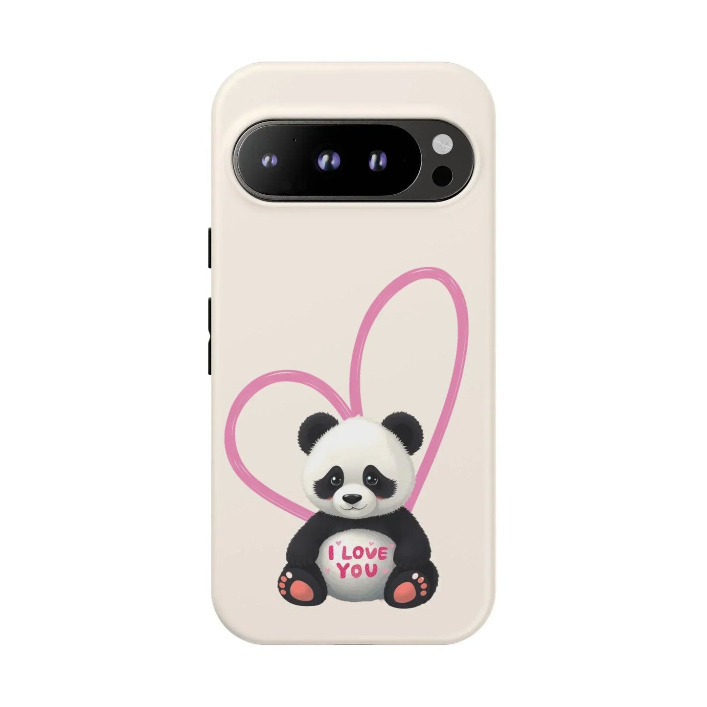Cute Panda Heart Love Phone Case for Google Pixel up to 9 Models - KarArmDesign