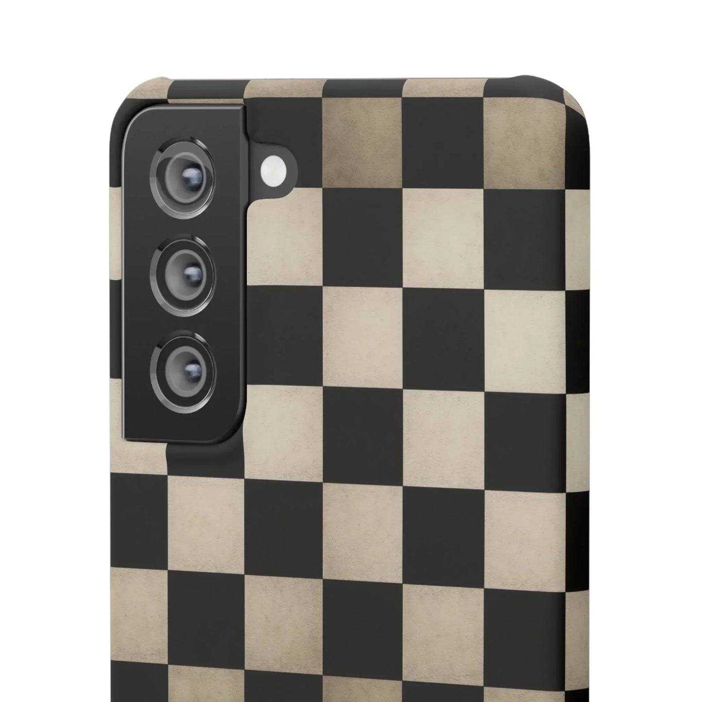Stylish Matte Checker Phone Case for iPhone 7-16 and Samsung Galaxy S10-S24 Models - KarArmDesign