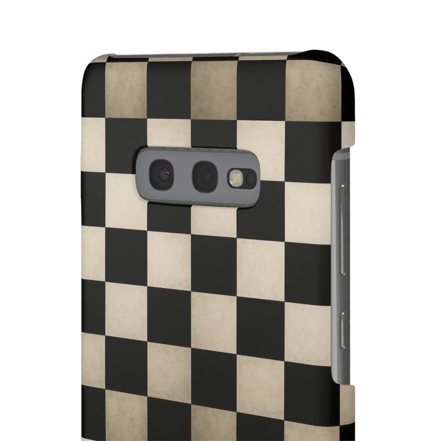 Stylish Matte Checker Phone Case for iPhone 7-16 and Samsung Galaxy S10-S24 Models - KarArmDesign
