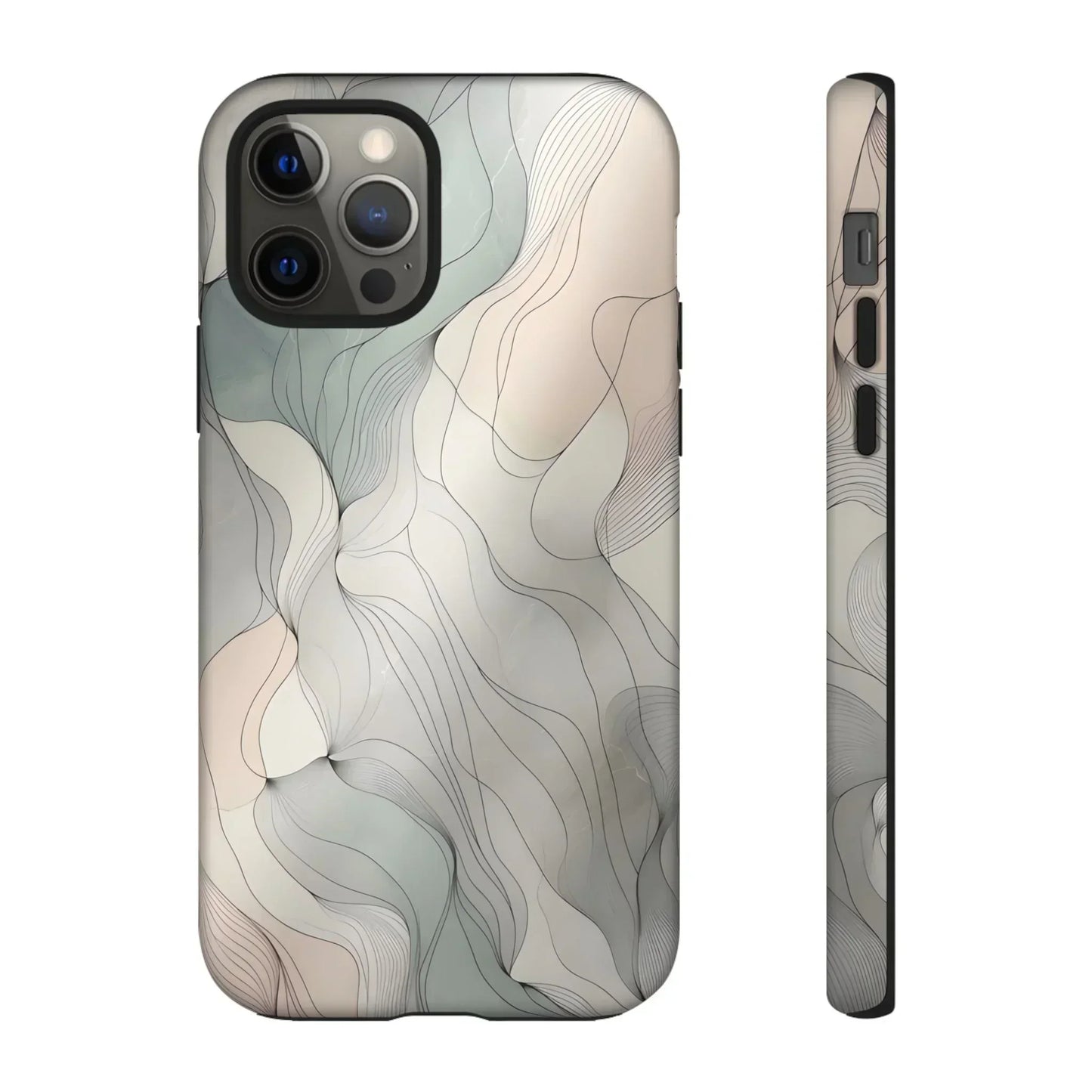 Pastel Wave Phone Case – Minimalist Design for iPhone & Pixel - KarArmDesign