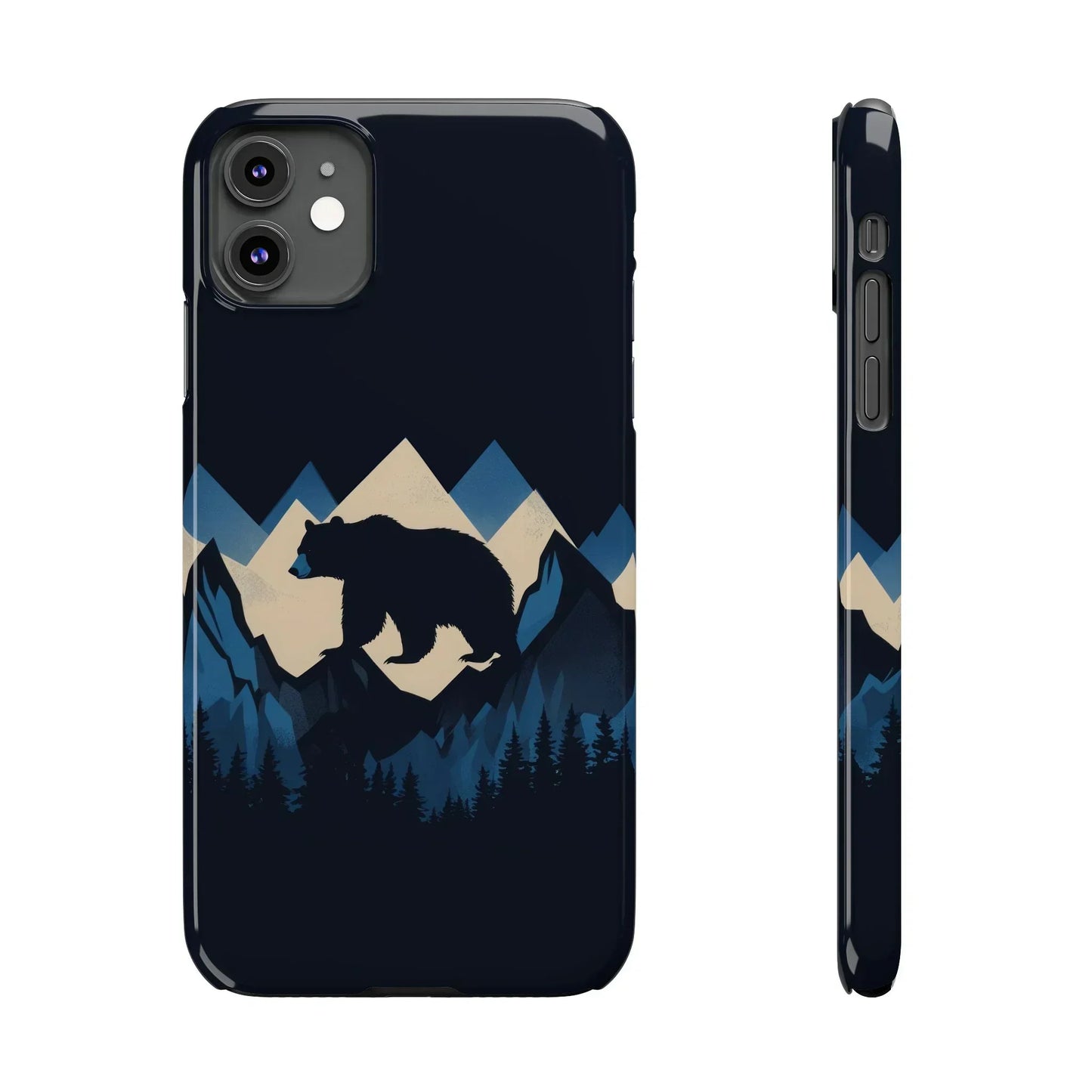 Wild Bear in the Peaks – Mountain Adventure Slim Phone Case for iPhone 7-16 Models - KarArmDesign