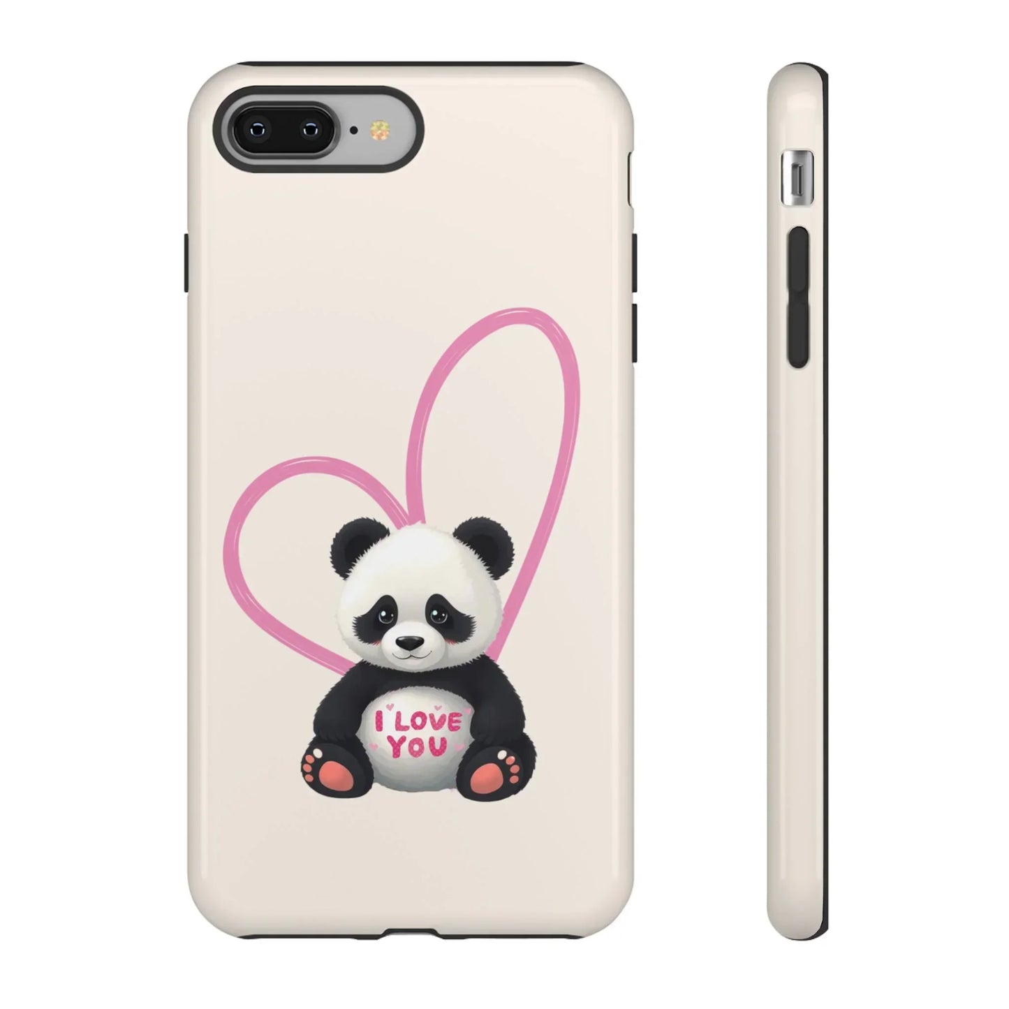 Cute Panda Heart Love Phone Case for iPhone 8-16 Models - KarArmDesign