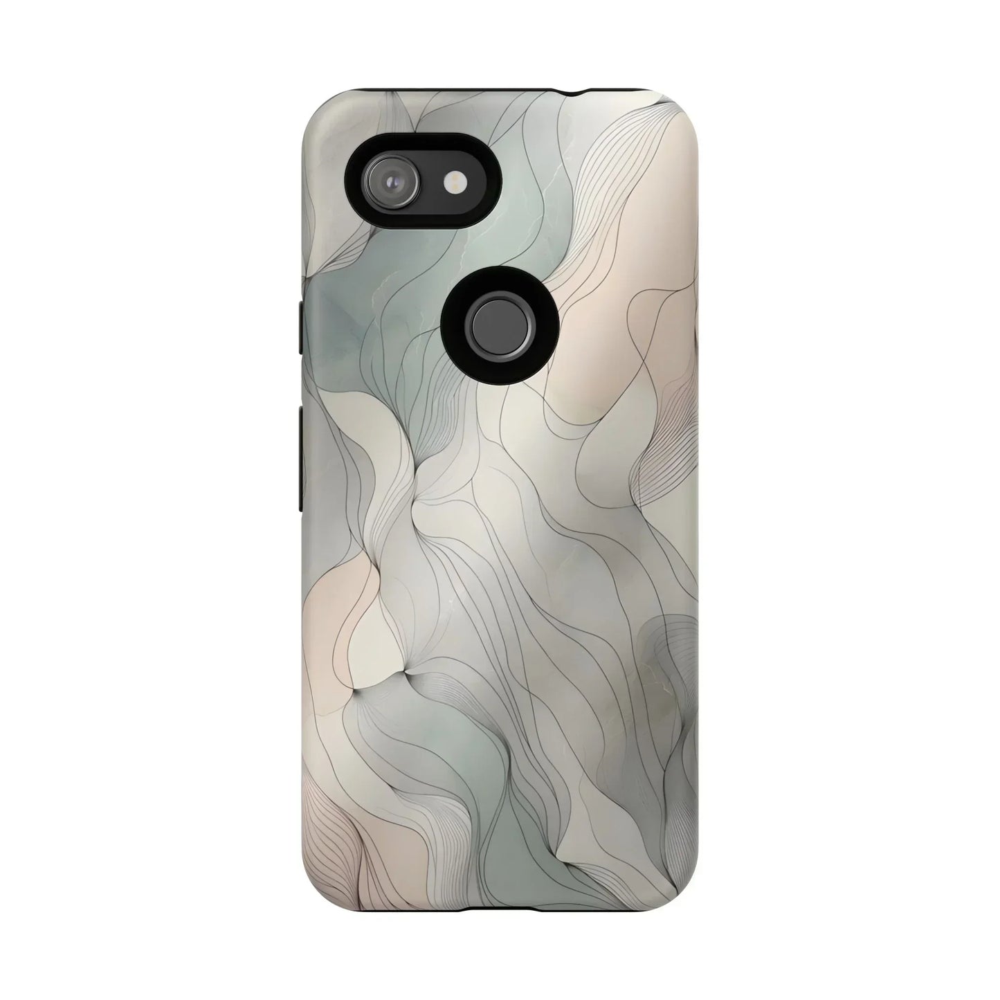 Pastel Wave Phone Case – Minimalist Design for iPhone & Pixel - KarArmDesign