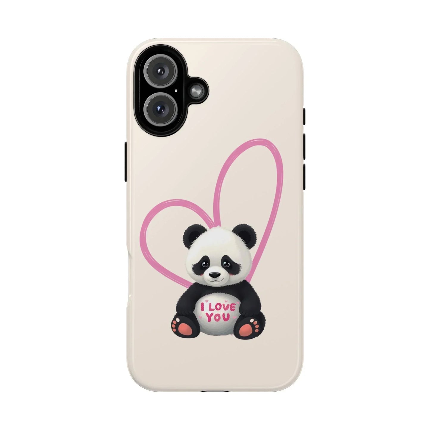 Cute Panda Heart Love Phone Case for iPhone 8-16 Models - KarArmDesign