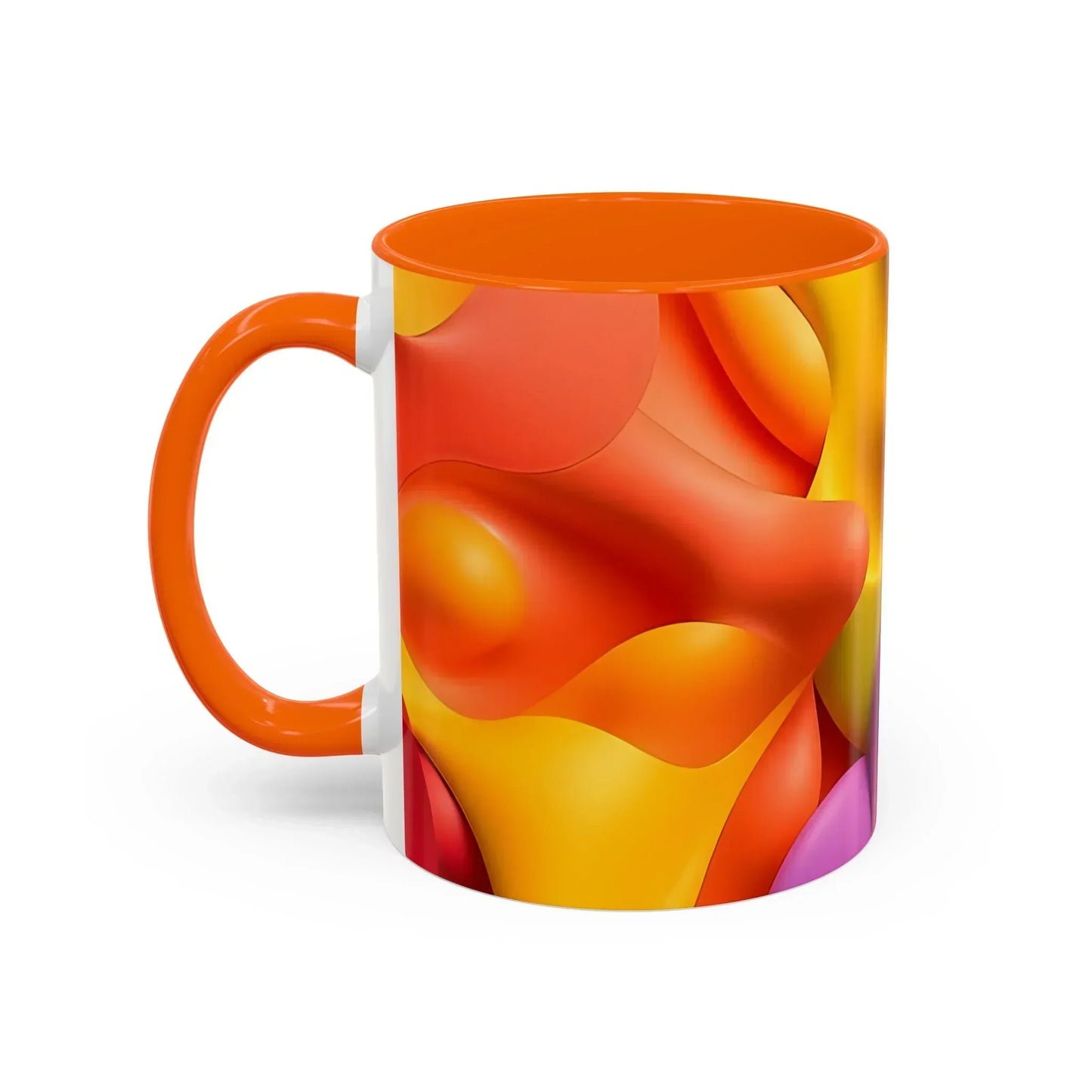 Bold Geometric Accent Coffee Ceramic Mug - KarArmDesign