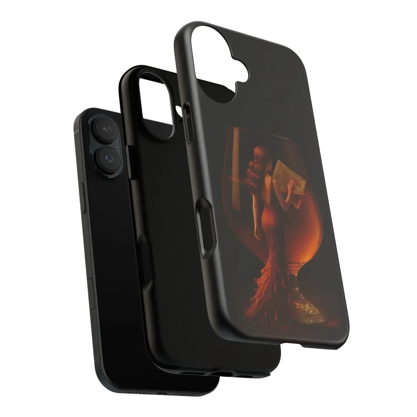 Elegant Midnight Lady Phone Case for iPhone 8-16 and Google Pixel up to 9 Models - KarArmDesign