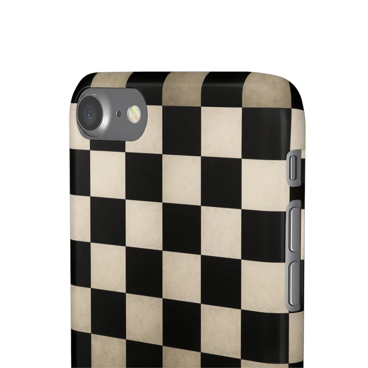 Stylish Matte Checker Phone Case for iPhone 7-16 and Samsung Galaxy S10-S24 Models - KarArmDesign