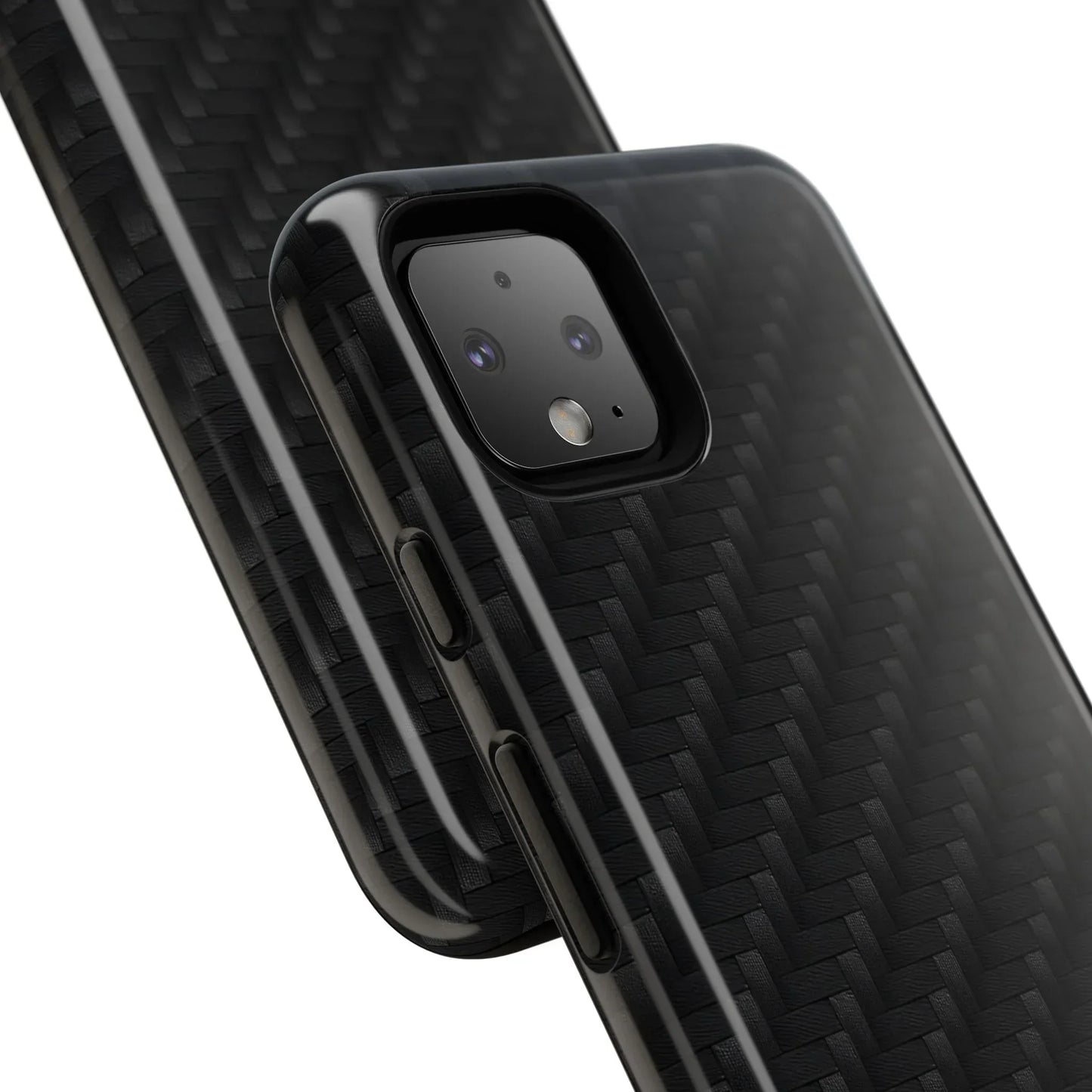 Black Carbon Phone Case Tough Case for iPhone 8-16 and Google Pixel up to 9 Models - KarArmDesign