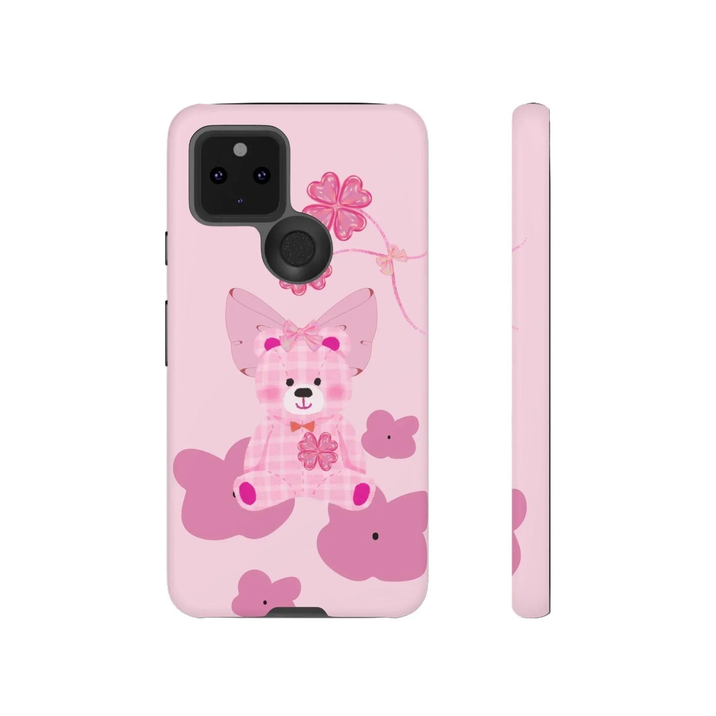 Pink Teddy Bear Phone Cases for iPhone, Pixel and Galaxy Models - KarArmDesign