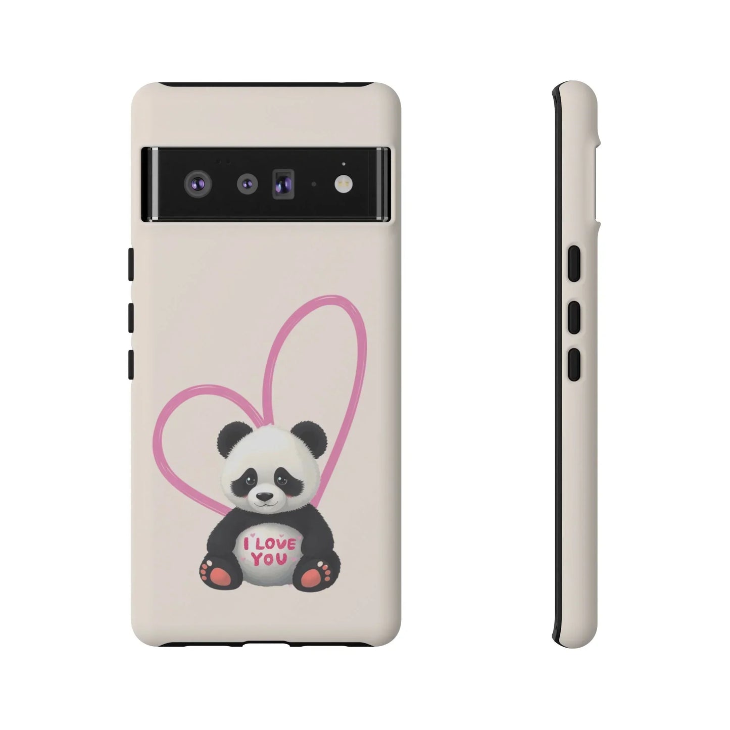 Cute Panda Heart Love Phone Case for Google Pixel up to 9 Models - KarArmDesign