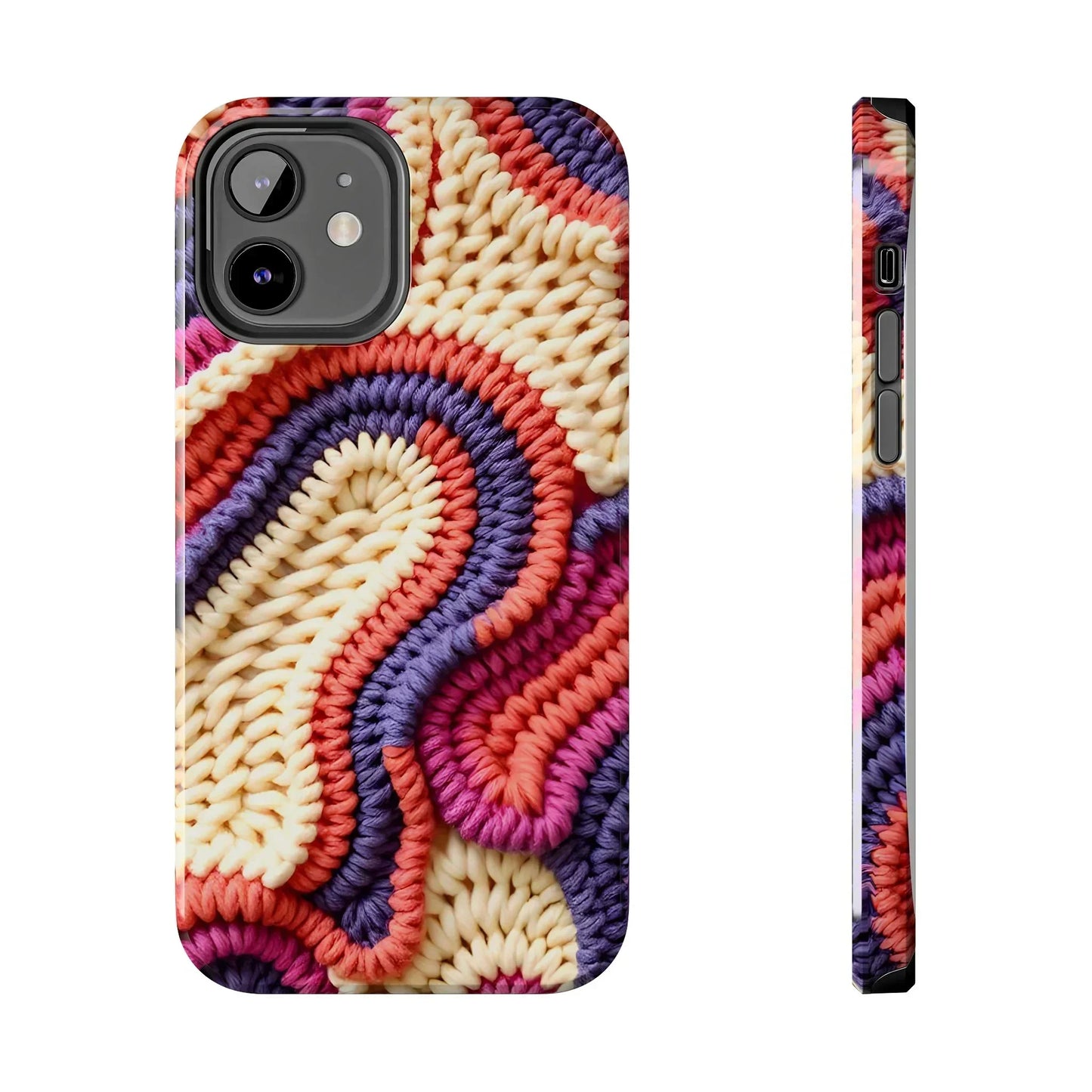 Handwoven Textile Art Phone Case for iPhone 7-16 and Galaxy S21-S24 Models - KarArmDesign