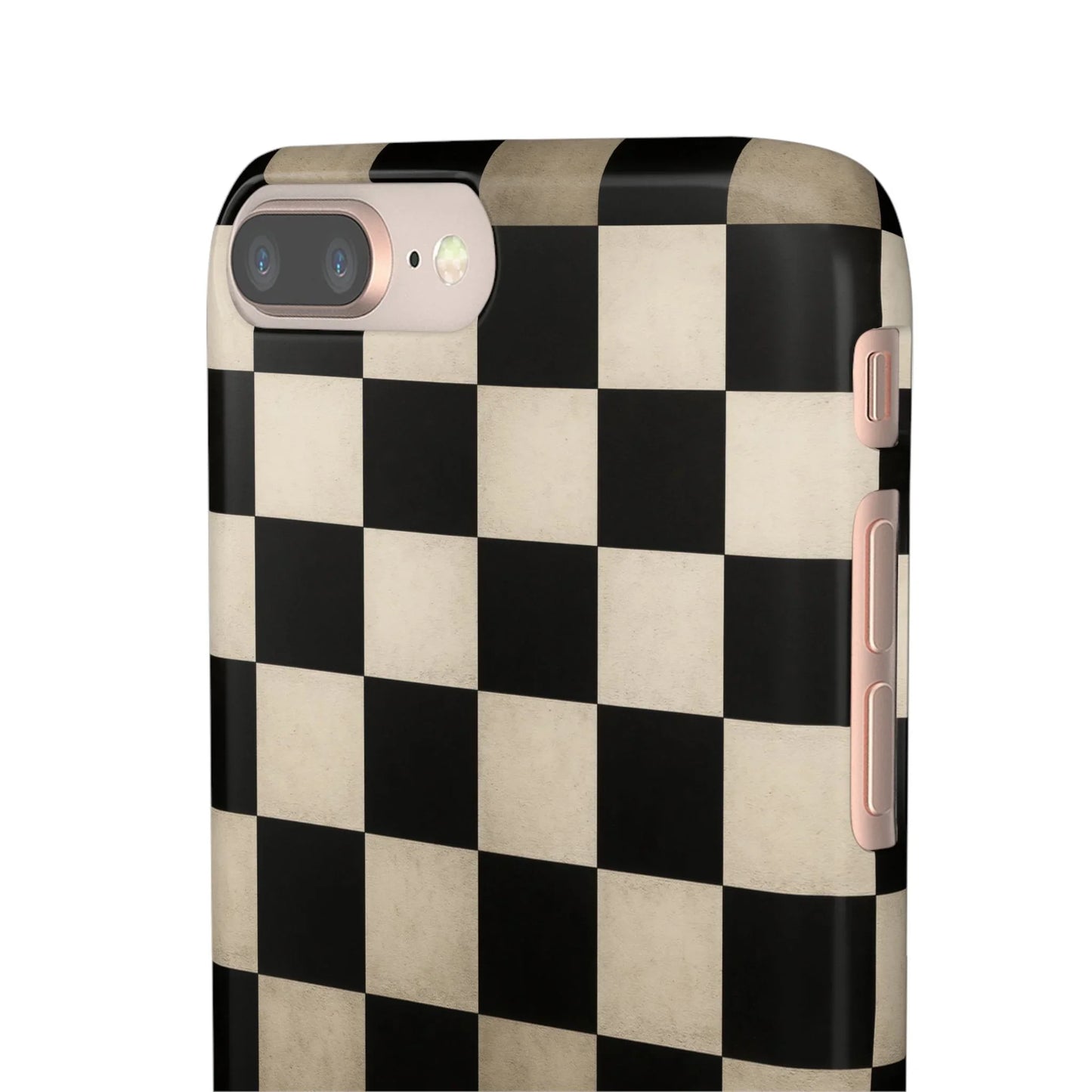 Stylish Matte Checker Phone Case for iPhone 7-16 and Samsung Galaxy S10-S24 Models - KarArmDesign