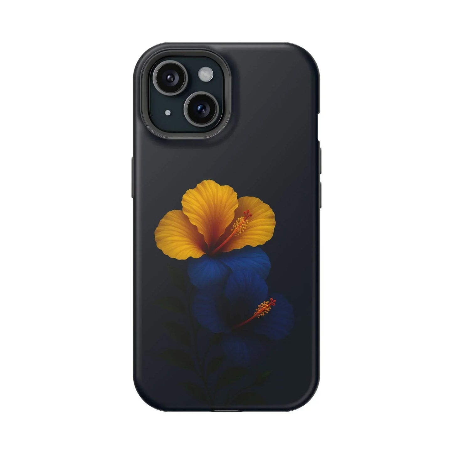 Elegant hibiscus phone case Impact-Resistant Cases for iPhone 12-16 and Samsung Galaxy S21-S22 Models - KarArmDesign