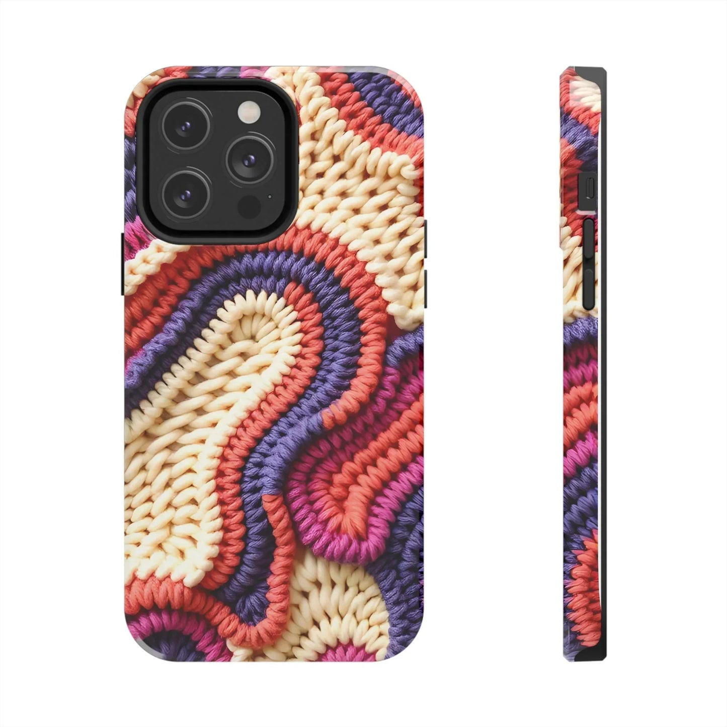 Handwoven Textile Art Phone Case for iPhone 7-16 and Galaxy S21-S24 Models - KarArmDesign