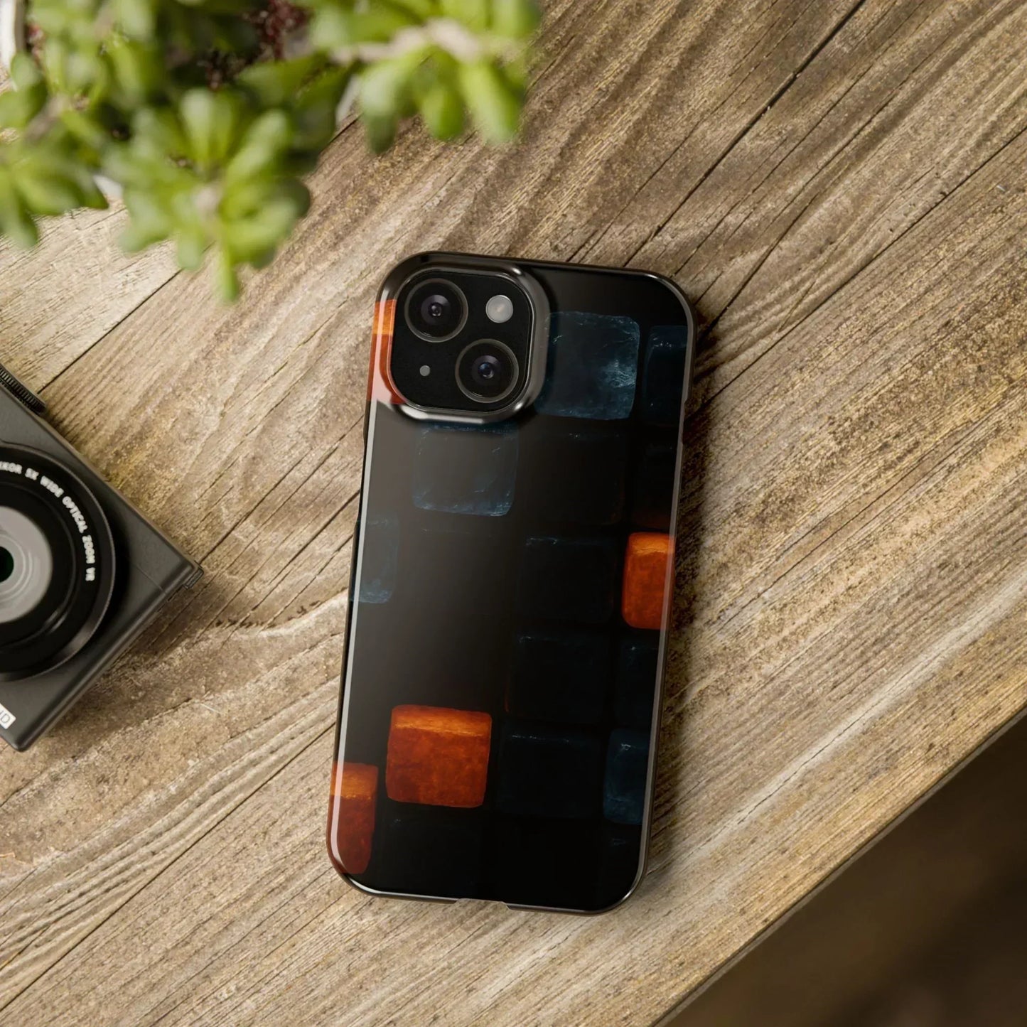 Blue Geometric Phone Case for iPhone 12-16 Models - KarArmDesign