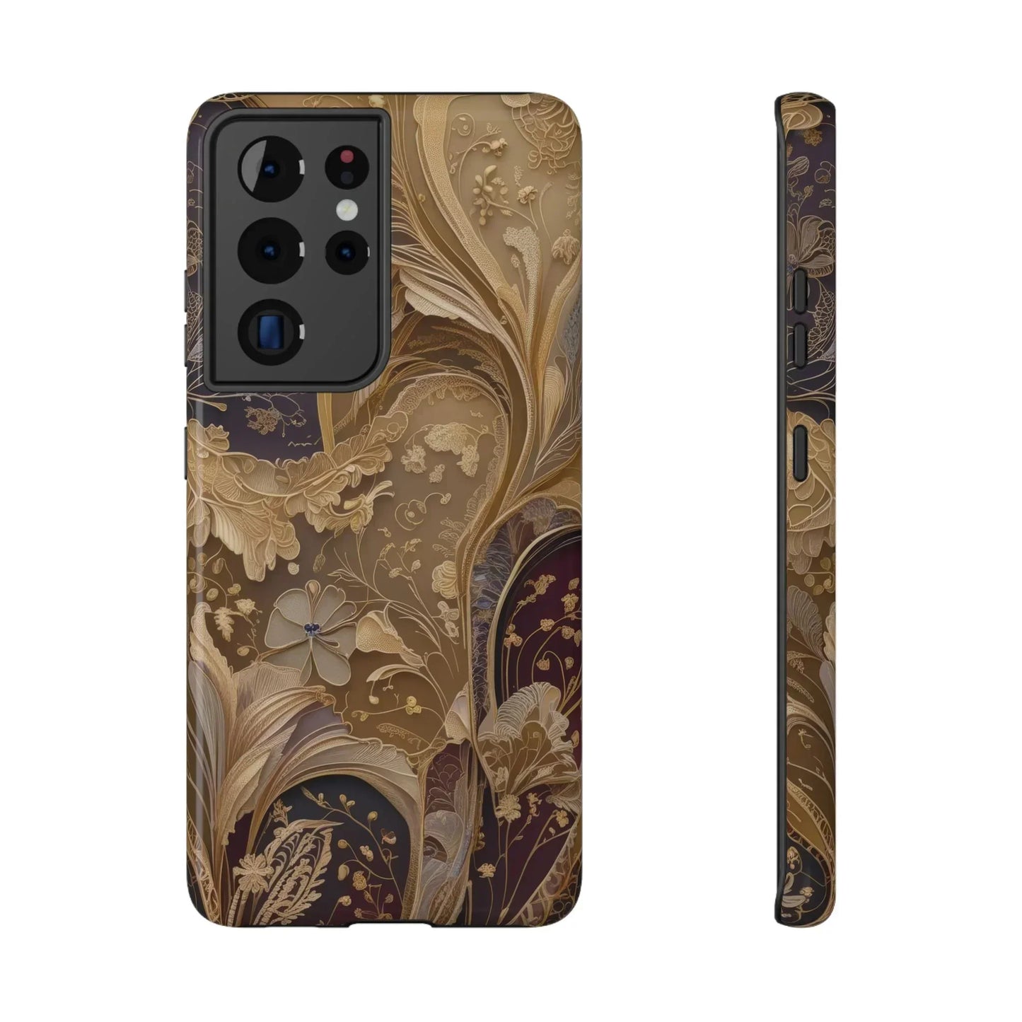 Botanical Luxury Design Impact-Resistant Phone Case for iPhone 12-16 and Galaxy S21-S22 Models - KarArmDesign