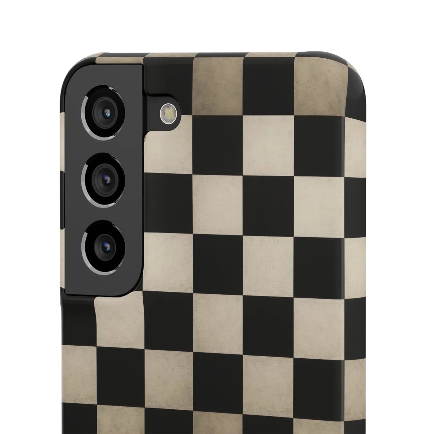 Stylish Matte Checker Phone Case for iPhone 7-16 and Samsung Galaxy S10-S24 Models - KarArmDesign