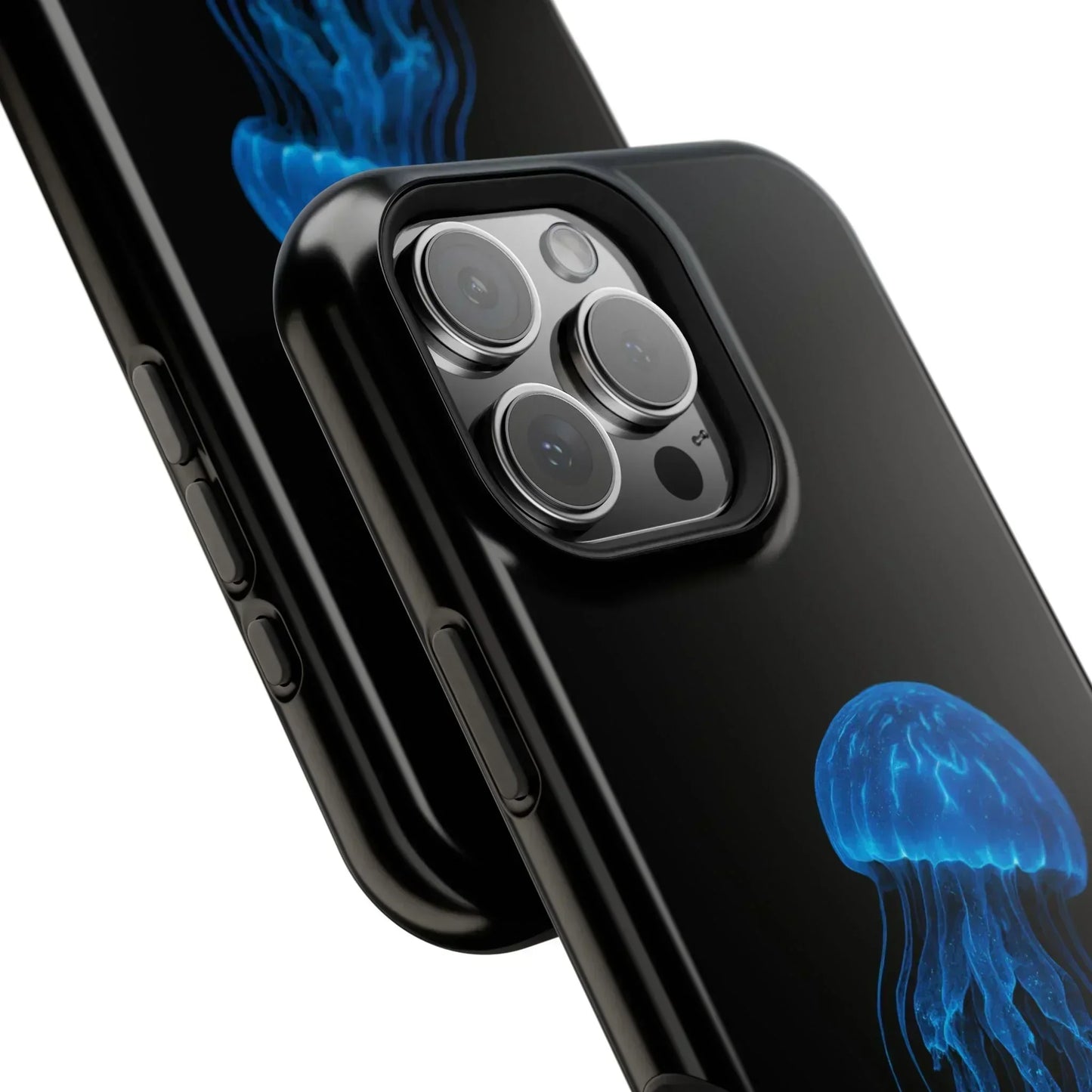 Blue Jellyfish Phone Case for iPhone 12-16 and Samsung Galaxy S21-S22 Models - KarArmDesign