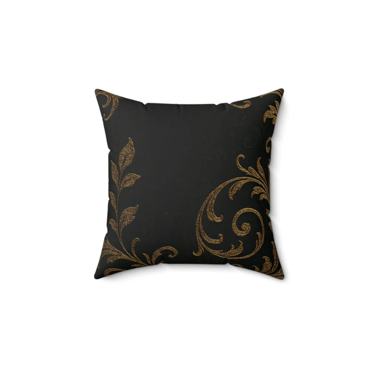 Midnight Bloom Faux Suede Square Pillow - KarArmDesign