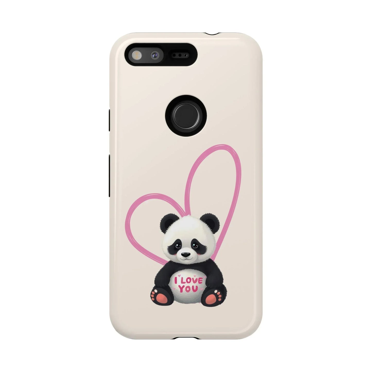 Cute Panda Heart Love Phone Case for Google Pixel up to 9 Models - KarArmDesign