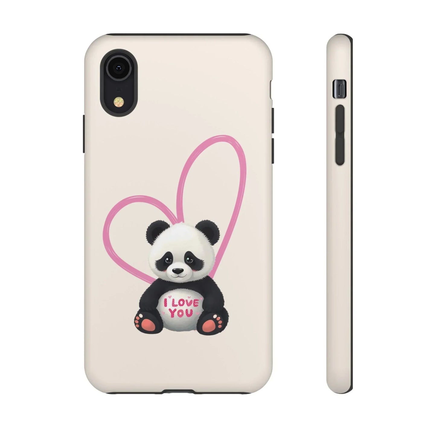 Cute Panda Heart Love Phone Case for iPhone 8-16 Models - KarArmDesign