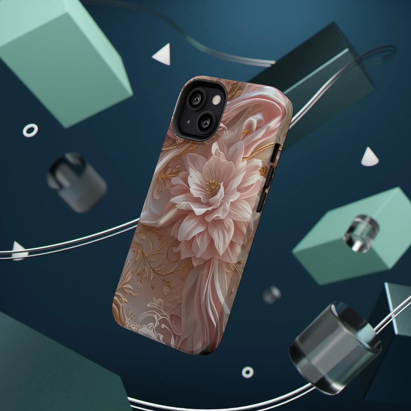 Elegant Floral Impact-Resistant Phone Case for iPhone 12-16 and Samsung Galaxy S21-S22 Models - KarArmDesign