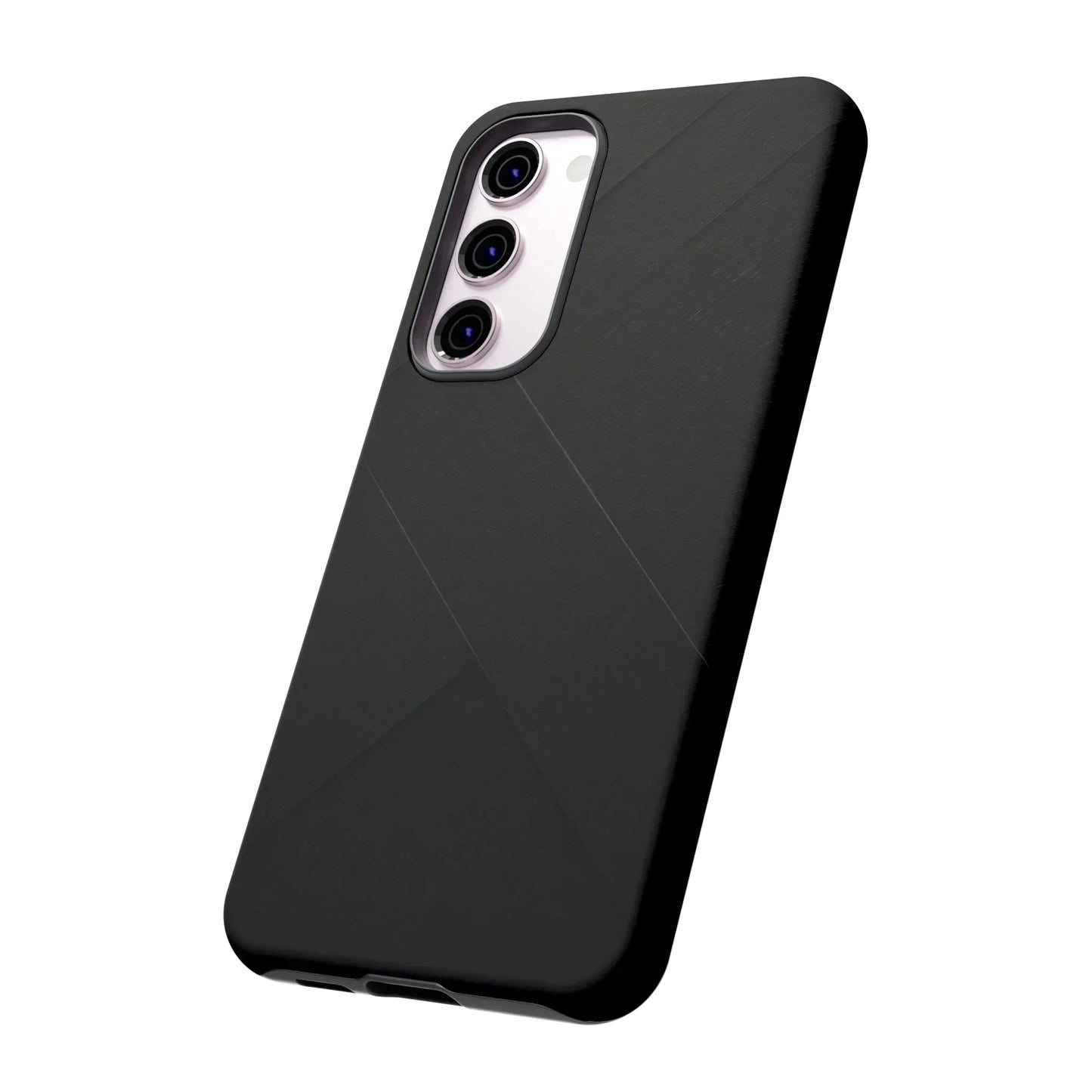 Matte Black Diagonal Line Phone Case for iPhone 8-16 and Galaxy S10-S25 Models - KarArmDesign