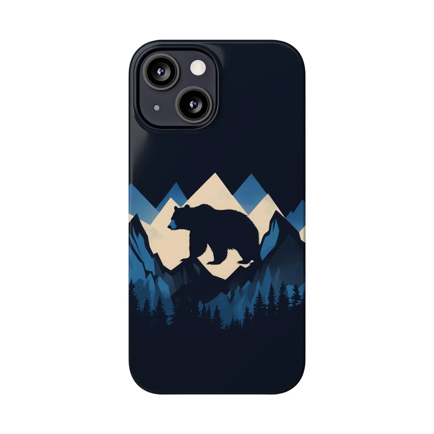 Wild Bear in the Peaks – Mountain Adventure Slim Phone Case for iPhone 7-16 Models - KarArmDesign