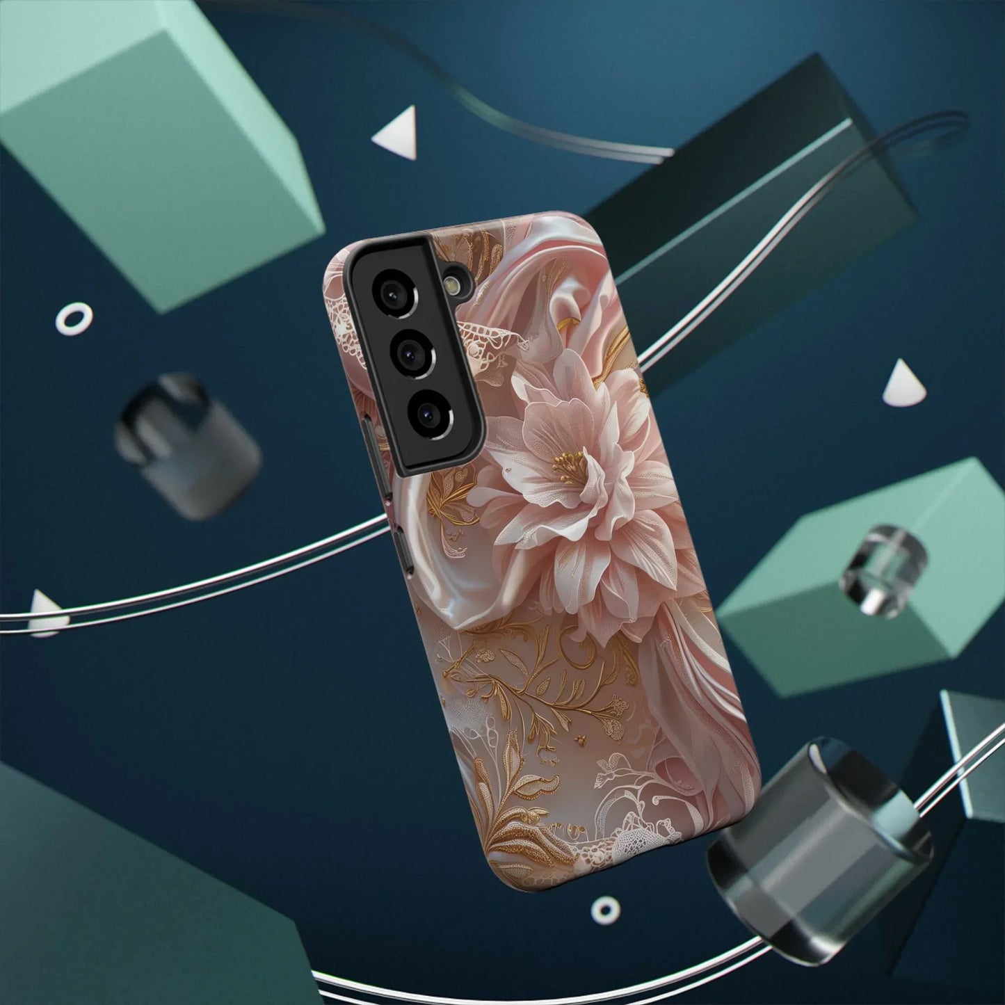 Elegant Floral Impact-Resistant Phone Case for iPhone 12-16 and Samsung Galaxy S21-S22 Models - KarArmDesign