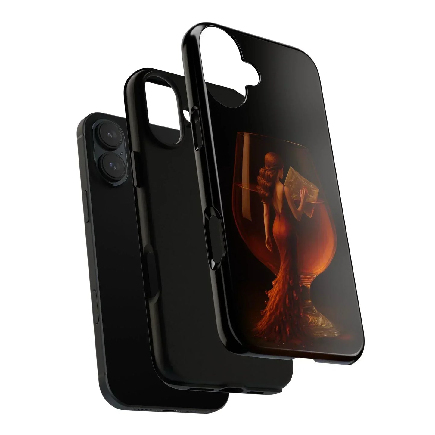 Elegant Midnight Lady Phone Case for iPhone 8-16 and Google Pixel up to 9 Models - KarArmDesign