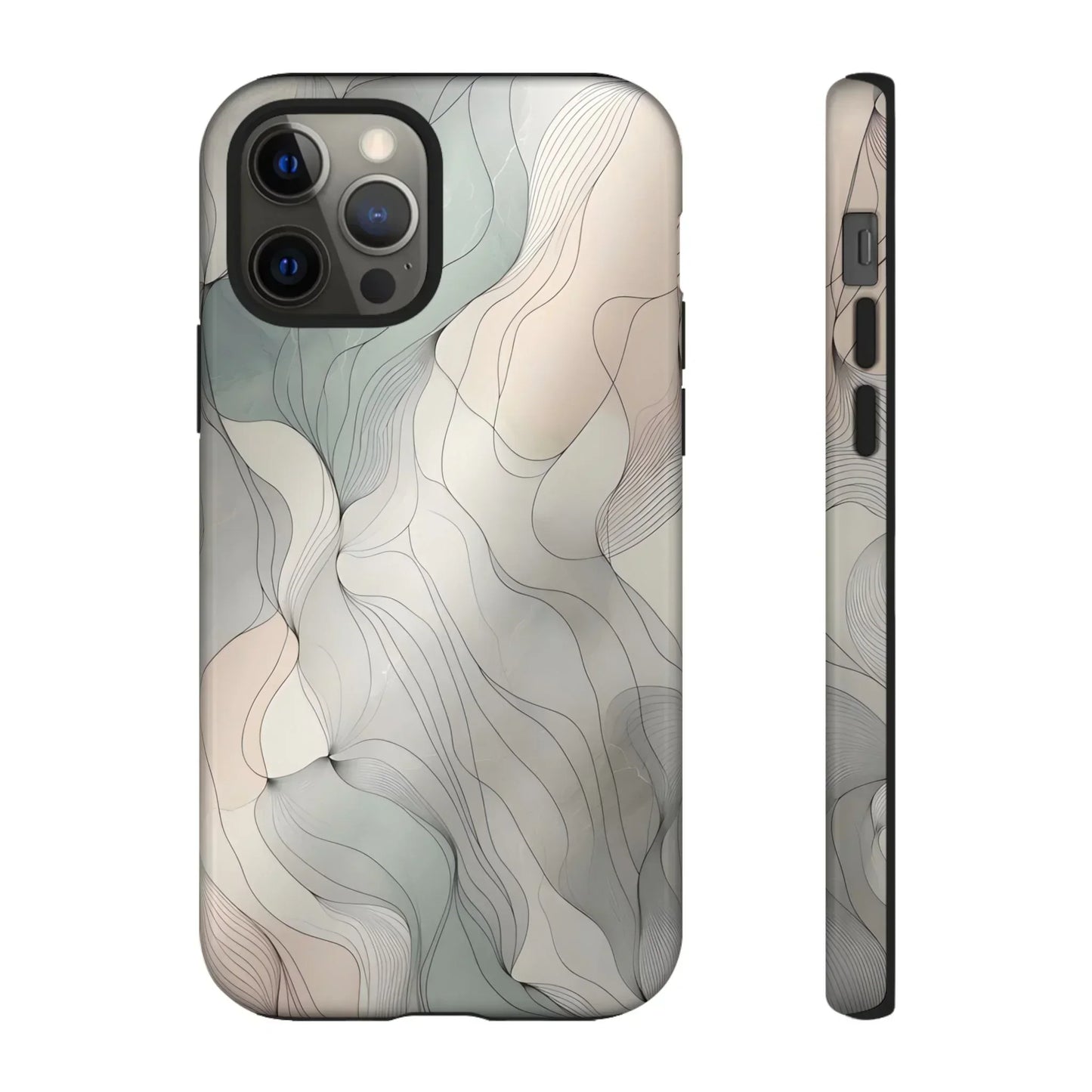 Pastel Wave Phone Case – Minimalist Design for iPhone & Pixel - KarArmDesign