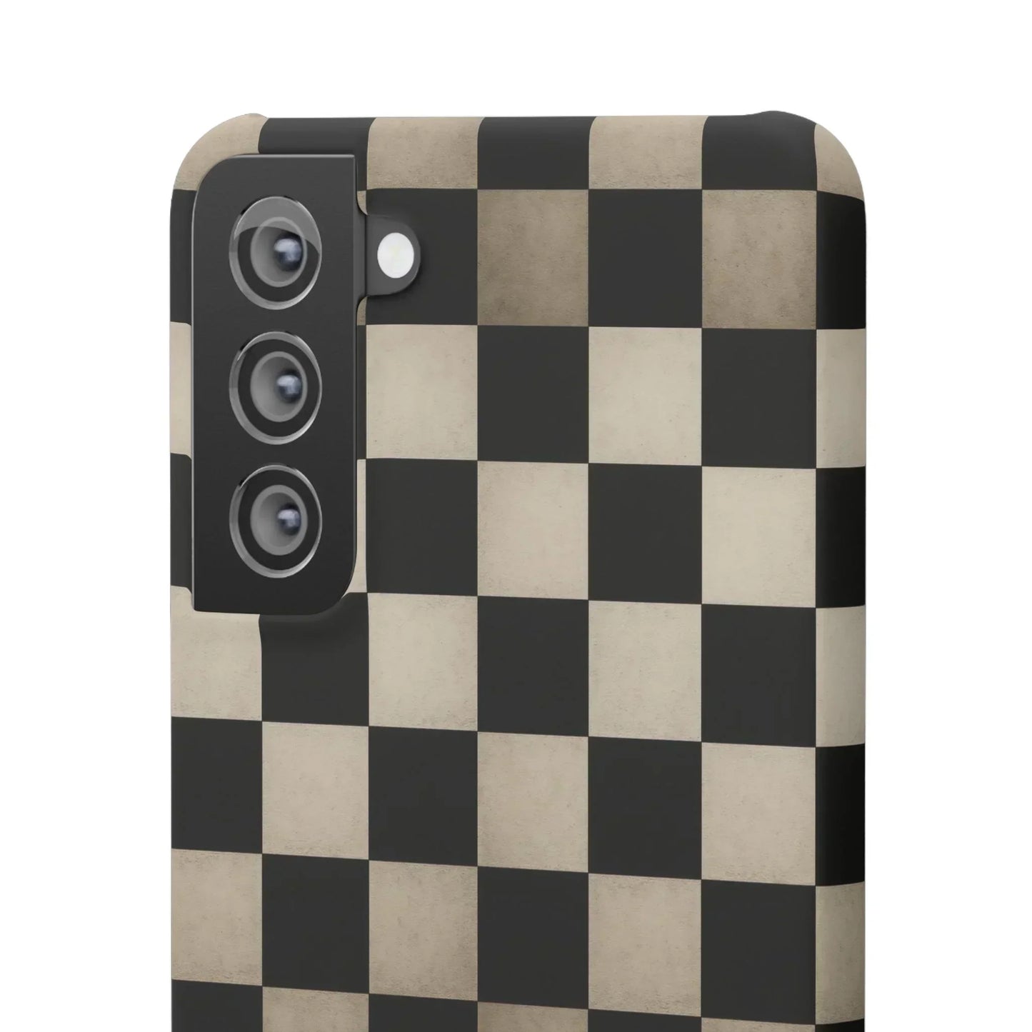 Stylish Matte Checker Phone Case for iPhone 7-16 and Samsung Galaxy S10-S24 Models - KarArmDesign