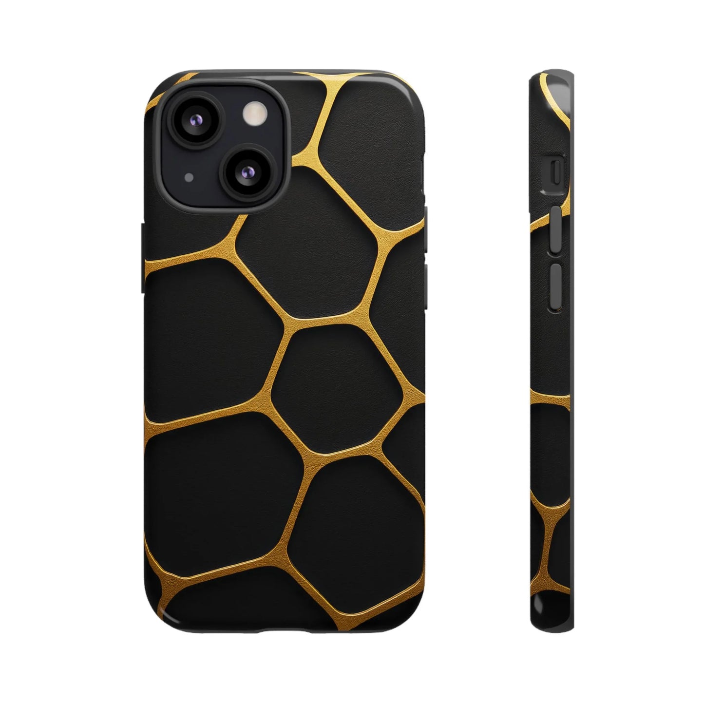 Golden Cellscape Phone Case for iPhone 8-16 and Galaxy S10-S25 Models - KarArmDesign