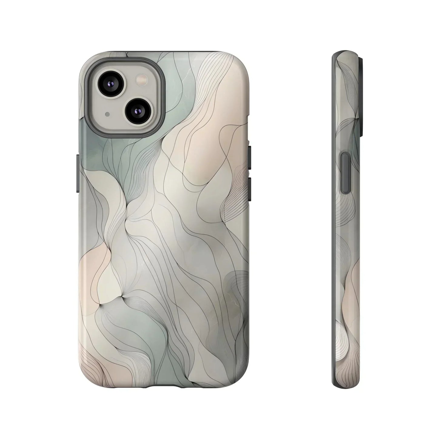 Pastel Wave Phone Case – Minimalist Design for iPhone & Pixel - KarArmDesign