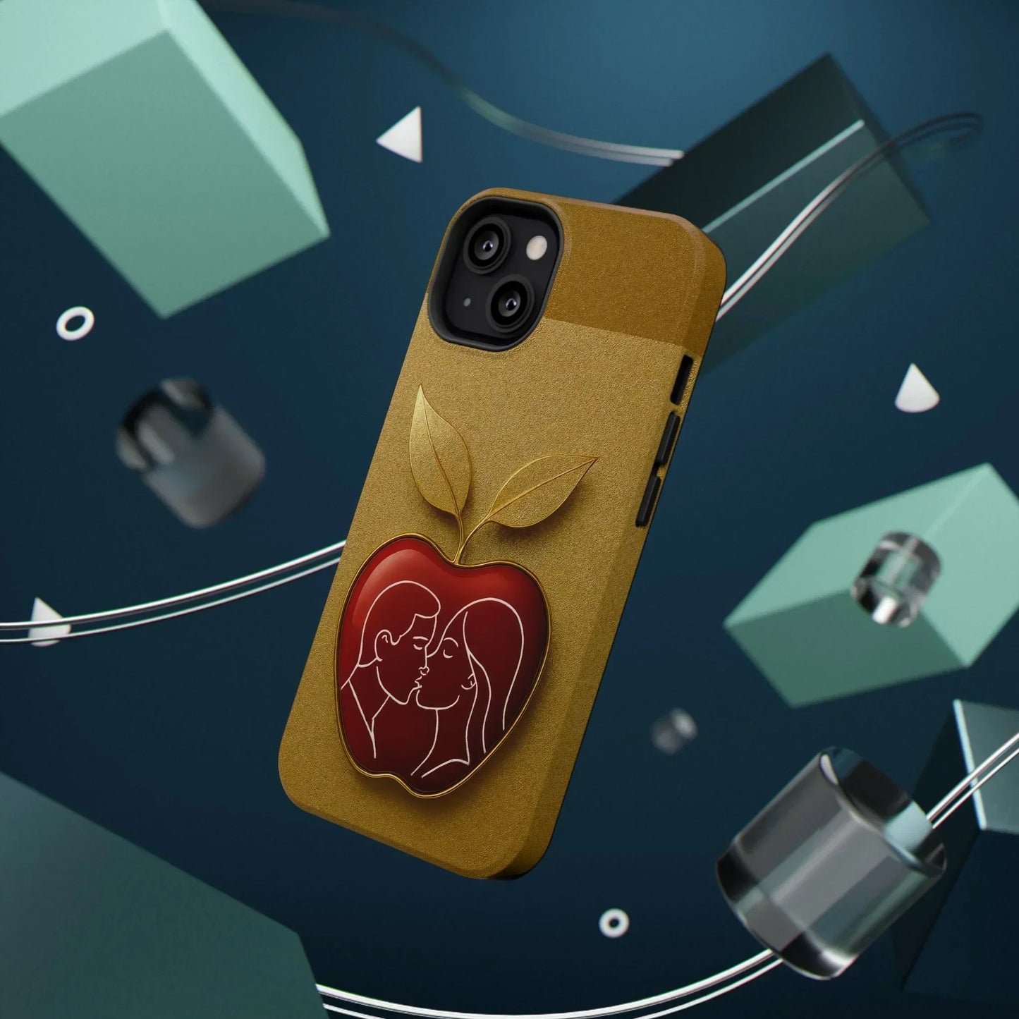 Romantic Apple Phone Case for iPhone 12-16 Models - KarArmDesign