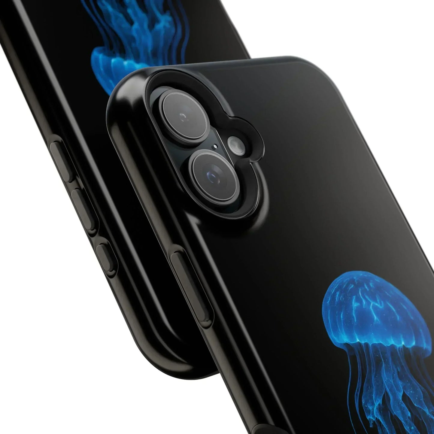 Blue Jellyfish Phone Case for iPhone 12-16 and Samsung Galaxy S21-S22 Models - KarArmDesign