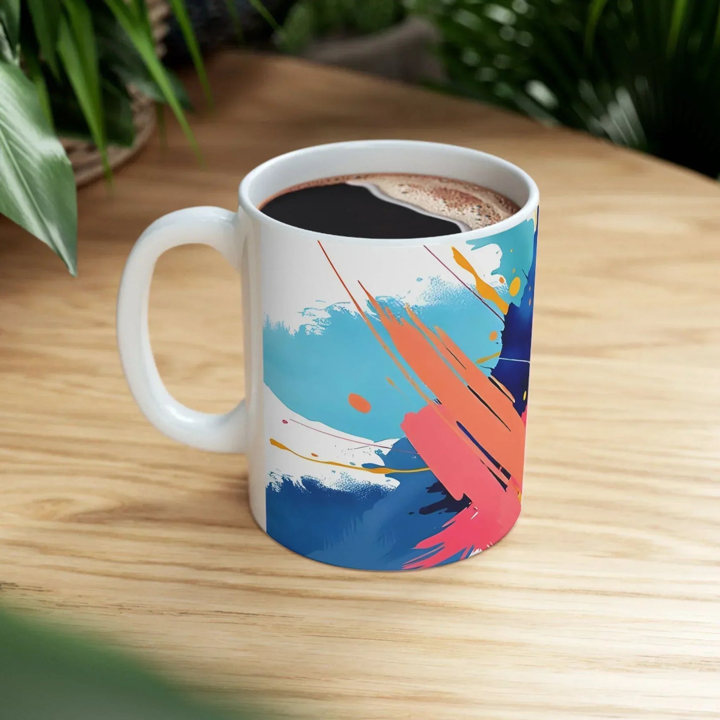 Vibrant Expression — Abstract Art Ceramic Mug (11oz, 15oz) - KarArmDesign