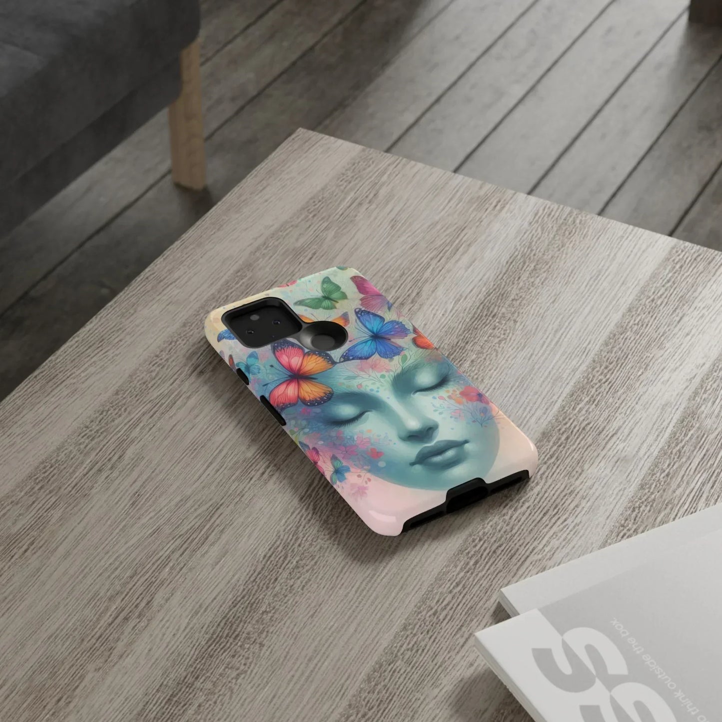 Butterfly Bloom Dreamy Woman Phone Case for Galaxy and Pixel - KarArmDesign