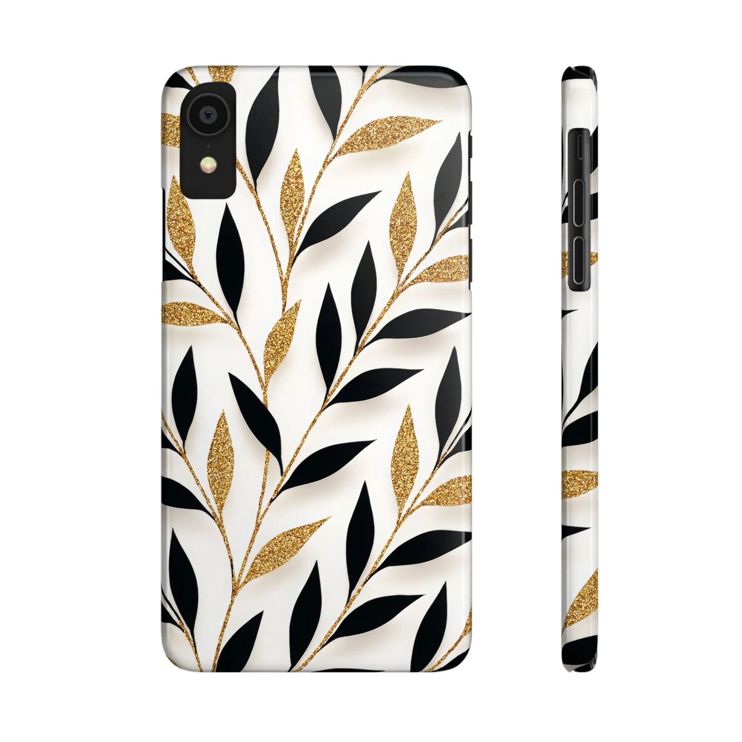 Botanical Gold Leaf Phone Case for iPhone 7-16 Models - KarArmDesign