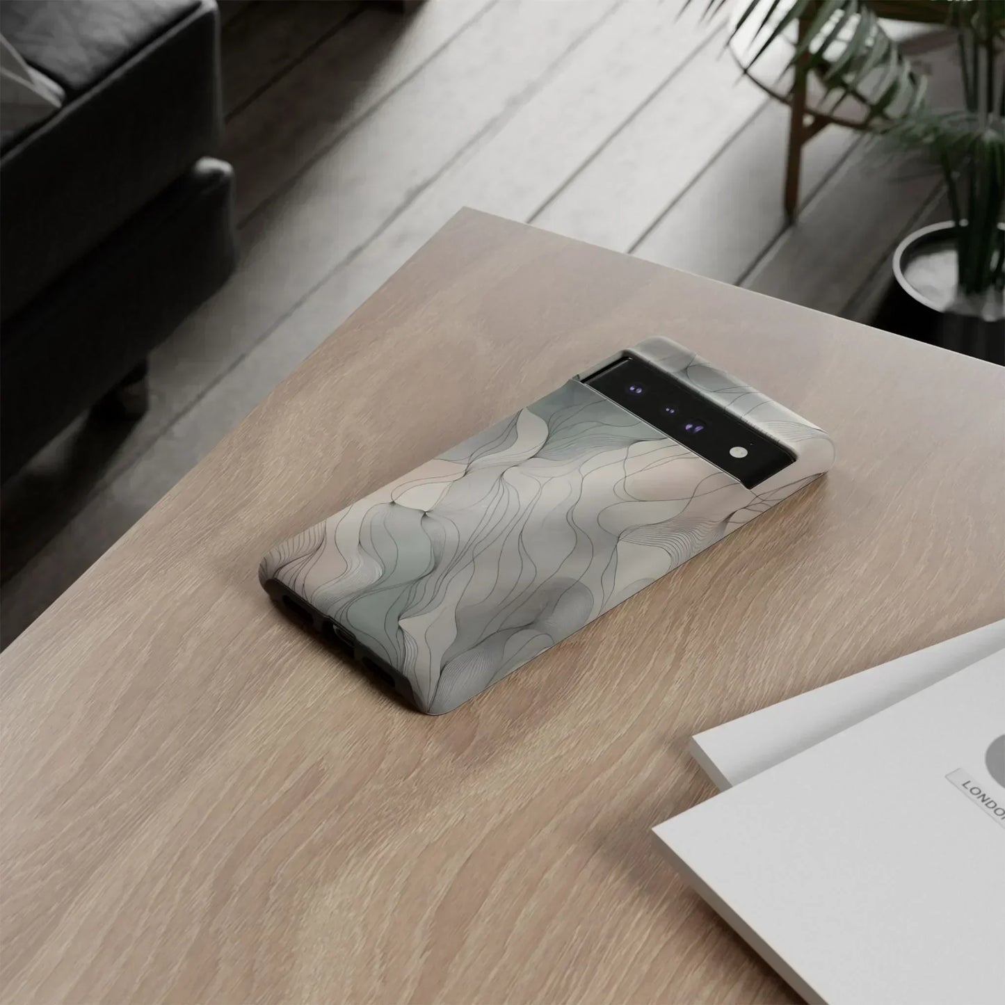 Pastel Wave Phone Case – Minimalist Design for iPhone & Pixel - KarArmDesign