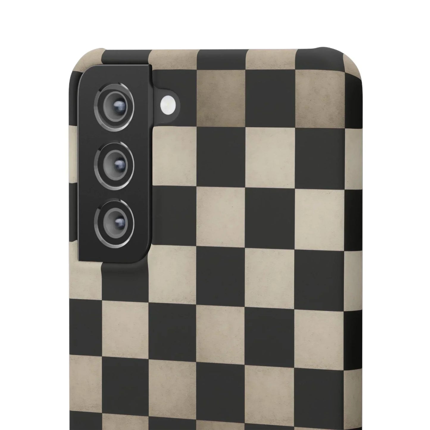Stylish Matte Checker Phone Case for iPhone 7-16 and Samsung Galaxy S10-S24 Models - KarArmDesign
