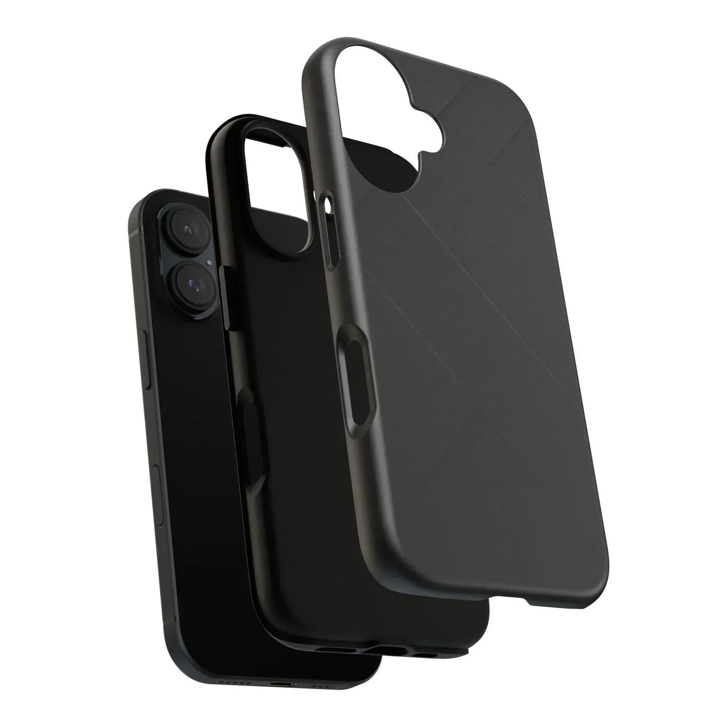 Matte Black Diagonal Line Phone Case for iPhone 8-16 and Galaxy S10-S25 Models - KarArmDesign