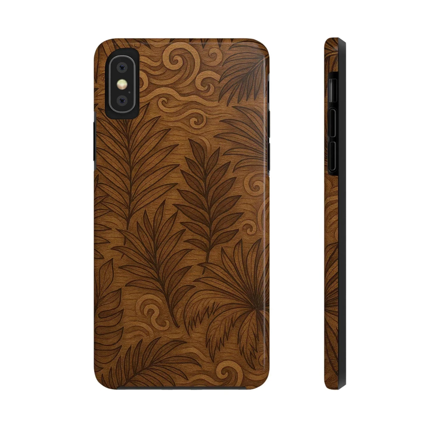Wood Leaf Armor Phone Case for iPhone and Samsung Galaxy - KarArmDesign
