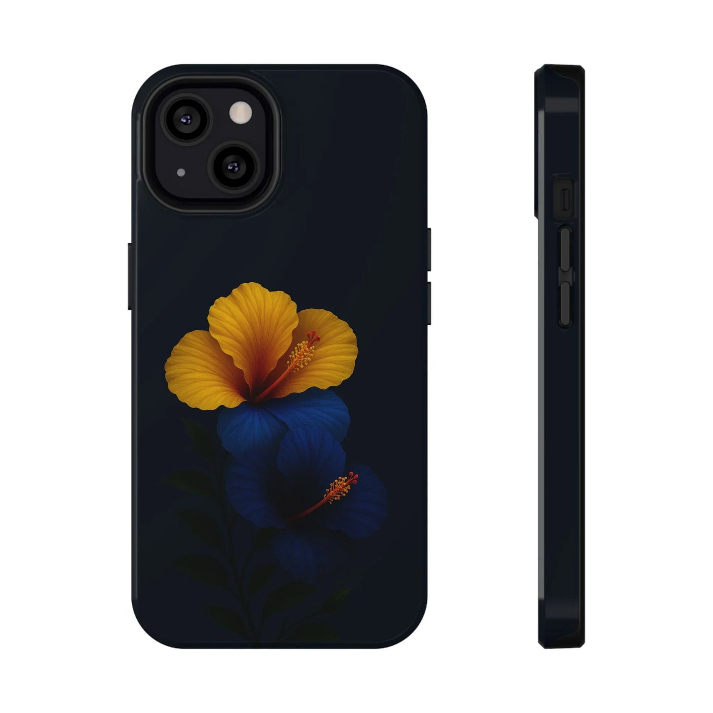 Elegant hibiscus phone case Impact-Resistant Cases for iPhone 12-16 and Samsung Galaxy S21-S22 Models - KarArmDesign